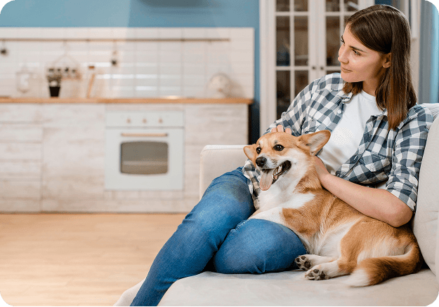Woman with dog